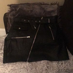 Faux leather skirt